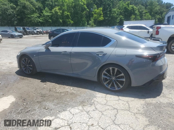 2024 Lexus IS 350 F Sport with VIN JTHGZ1B24R5080149, listed as a Copart auction lot 58098165 with 14,647 mi miles and Salvage title. Bid and sale history available at DreamBid. Image 2.