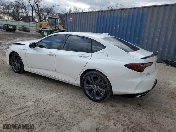 2023 Acura TLX w/A-Spec Package with VIN 19UUB6F53PA001876, listed as a Copart auction lot 47190255 with 30,771 mi miles and Salvage Title. Bid and sale history available at carsss.com. Image 2.