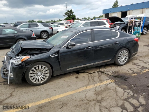 2015 Kia K900 Premium with VIN KNALU4D49F6026041, listed as a Copart auction lot 65393834 with 152,851 mi miles and Salvage Title. Bid and sale history available at carsss.com. Image 1.