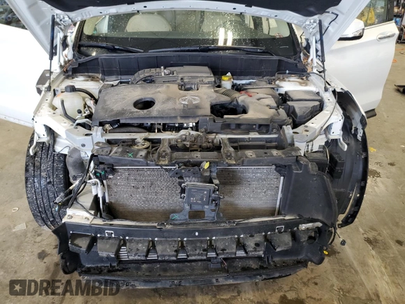 2022 Infiniti QX50 Luxe with VIN 3PCAJ5BB7NF114132, listed as a Copart auction lot 53962875 with 77,244 mi miles and Salvage title. Bid and sale history available at DreamBid. Image 12.