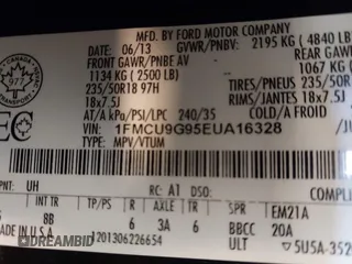 2014 Ford Escape SE with VIN 1FMCU9G95EUA16328, listed as a IAAI auction lot 42464235 with 108,570 mi miles and . Bid and sale history available at DreamBid. Image 9.