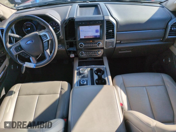 2021 Ford Expedition Max XLT with VIN 1FMJK1JT7MEA37984, listed as a Copart auction lot 43657695 with 38,259 mi miles and Salvage Title. Bid and sale history available at DreamBid. Image 8.