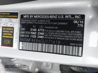 2016 Mercedes-Benz C 300 Luxury with VIN 55SWF4KB6GU171618, listed as a IAAI auction lot 42196768 with 107,093 mi miles and . Bid and sale history available at DreamBid. Image 9.