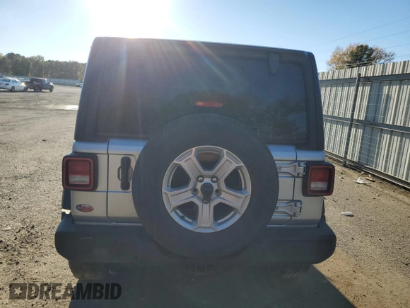 2022 Jeep Wrangler Unlimited Sport S with VIN 1C4HJXDG5NW239967, listed as a Copart auction lot 82288754 with 65,568 mi miles and Salvage Title. Bid and sale history available at carsss.com. Image 6.