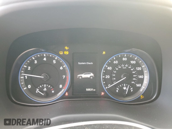 2019 Hyundai Kona Ultimate with VIN KM8K5CA59KU267182, listed as a Copart auction lot 41383395 with 50,531 mi miles and Salvage Title. Bid and sale history available at carsss.com. Image 9.