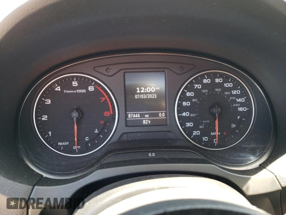 2016 Audi A3 1.8T Premium with VIN WAU67LFF2G1110763, listed as a Copart auction lot 58712073 with 87,446 mi miles. Bid and sale history available at carsss.com. Image 9.