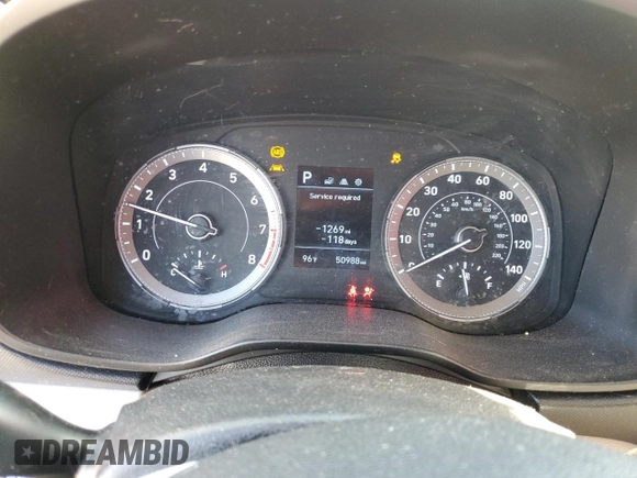 2020 Hyundai Venue SEL with VIN KMHRC8A33LU030429, listed as a Copart auction lot 61128325 with 50,988 mi miles and Salvage title. Bid and sale history available at DreamBid. Image 9.