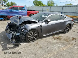 2015 Lexus RC F with VIN JTHHP5BCXF5001296, listed as a Copart auction lot 56637605 with Not provided miles and Salvage title. Bid and sale history available at DreamBid. Image 1.