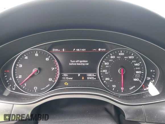 2014 Audi A6 Prestige with VIN WAUHGAFC6EN154497, listed as a IAAI auction lot 42189308 with 97,472 mi miles and . Bid and sale history available at DreamBid. Image 7.