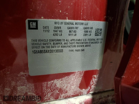 2013 Cadillac ATS Luxury z VIN 1G6AB5SAXD0136503, wystawiony jako Copart lot #48175855 z przebiegiem 133 634 mil mil oraz Szkoda całkowita • Salvage title. Historia ofert i sprzedaży dostępna na DreamBid. Obrazek 15.