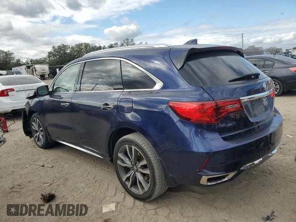 2019 Acura MDX Advance with VIN 5J8YD3H97KL002097, listed as a Copart auction lot 83845534 with Not Provided miles and Non Repairable. Bid and sale history available at DreamBid. Image 2.