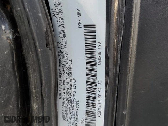2007 Subaru Legacy Outback Limited with VIN 4S4BP62C077316655, listed as a Copart auction lot 47657635 with 227,485 mi miles and Salvage title. Bid and sale history available at DreamBid. Image 15.
