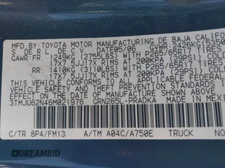 2006 Toyota Tacoma PreRunner with VIN 3TMJU62N46M021976, listed as a IAAI auction lot 41427392 with 245,519 mi miles and . Bid and sale history available at DreamBid. Image 9.