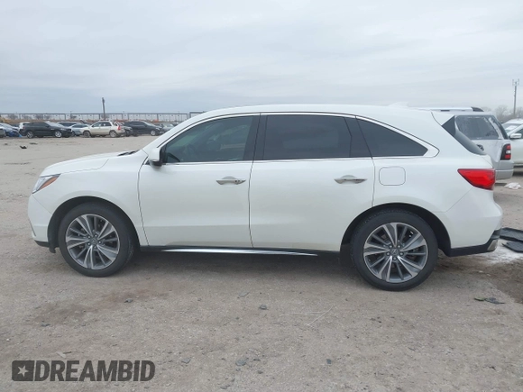 2017 Acura MDX w/Technology Pkg with VIN 5FRYD4H55HB022084, listed as a IAAI auction lot 41585958 with 57,458 mi miles. Bid and sale history available at carsss.com. Image 14.