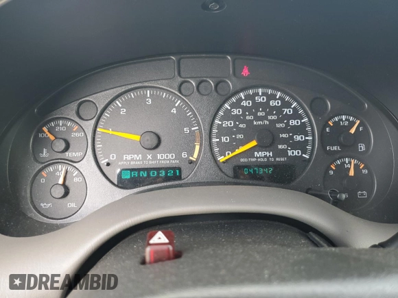 2000 Chevrolet Blazer LS with VIN 1GNCT18W3YK104430, listed as a Copart auction lot 68858864 with 47,342 mi miles and Salvage title. Bid and sale history available at DreamBid. Image 9.