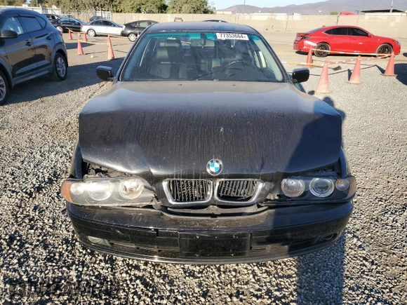2001 BMW 5 Series 525iA with VIN WBADT43461GF55803, listed as a Copart auction lot 77353664 with 110,831 mi miles and Clean Title. Bid and sale history available at carsss.com. Image 5.