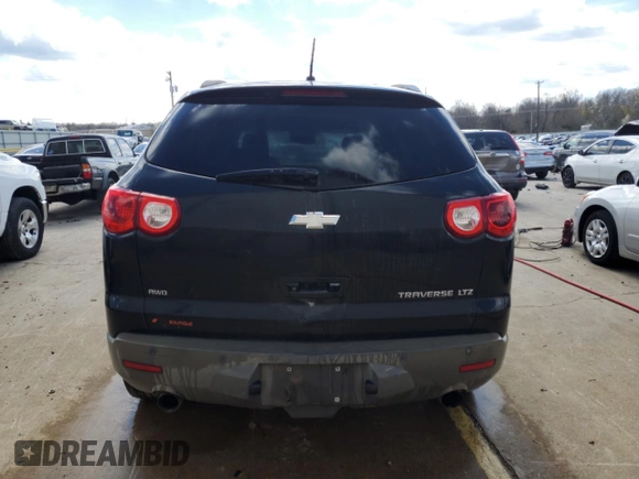 2011 Chevrolet Traverse LTZ with VIN 1GNKVLED9BJ405270, listed as a Copart auction lot 49909365 with 116,660 mi miles and Salvage Title. Bid and sale history available at DreamBid. Image 6.