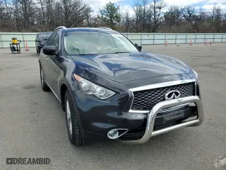 2017 Infiniti QX70 with VIN JN8CS1MU4HM142452, listed as a Copart auction lot 53064715 with 55,181 mi miles and Salvage Title. Bid and sale history available at carsss.com. Image 11.