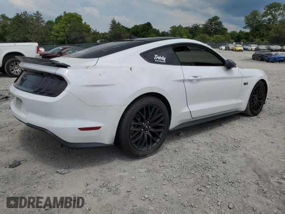 2021 Ford Mustang GT with VIN 1FA6P8CF8M5112824, listed as a Copart auction lot 59357474 with Not provided miles and Salvage title. Bid and sale history available at DreamBid. Image 3.