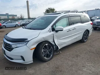 2024 Honda Odyssey Elite with VIN 5FNRL6H93RB000285, listed as a IAAI auction lot 40906174 with 20,146 mi miles. Bid and sale history available at carsss.com. Image 16.