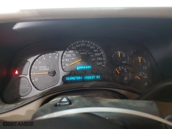2005 Chevrolet Tahoe Z71 with VIN 1GNEC13T35R215147, listed as a Copart auction lot 84743034 with 152,637 mi miles and Clean Title. Bid and sale history available at carsss.com. Image 9.