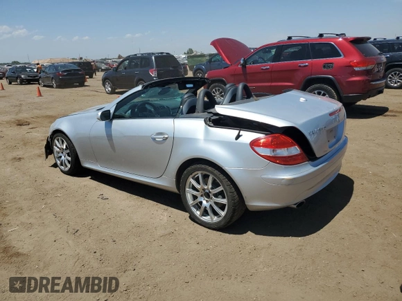 2007 Mercedes-Benz SLK-Class 3.5L with VIN WDBWK56F47F145383, listed as a Copart auction lot 59658234 with 106,491 mi miles and Salvage Title. Bid and sale history available at carsss.com. Image 2.