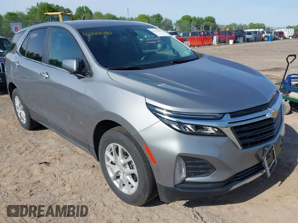 2024 Chevrolet Equinox LT with VIN 3GNAXUEG6RL355260, listed as a IAAI auction lot 42333090 with 9,270 mi miles and . Bid and sale history available at DreamBid. Image 1.