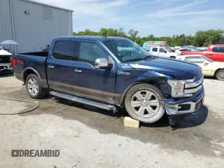 2020 Ford F-150 XL with VIN 1FTEW1E52LFC63073, listed as a Copart auction lot 57453495 with 22,718 mi miles and Salvage title. Bid and sale history available at DreamBid. Image 4.