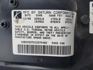 2001 Saturn SL with VIN 1G8ZK52731Z272462, listed as a IAAI auction lot 41717491 with 185,299 mi miles and . Bid and sale history available at DreamBid. Image 9.