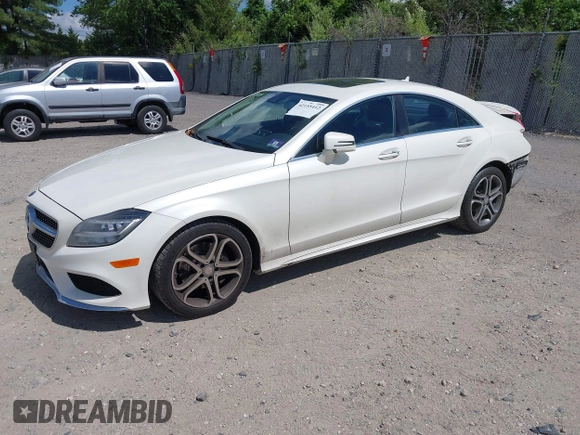 2015 Mercedes-Benz CLS 400 with VIN WDDLJ6HB9FA154511, listed as a IAAI auction lot 42155412 with 88,386 mi miles and . Bid and sale history available at DreamBid. Image 2.