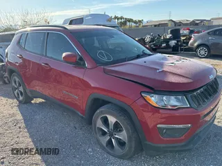 2018 Jeep Compass Latitude with VIN 3C4NJCBB1JT241010, listed as a Copart auction lot 54275095 with 99,073 mi miles and Salvage Title. Bid and sale history available at carsss.com. Image 1.