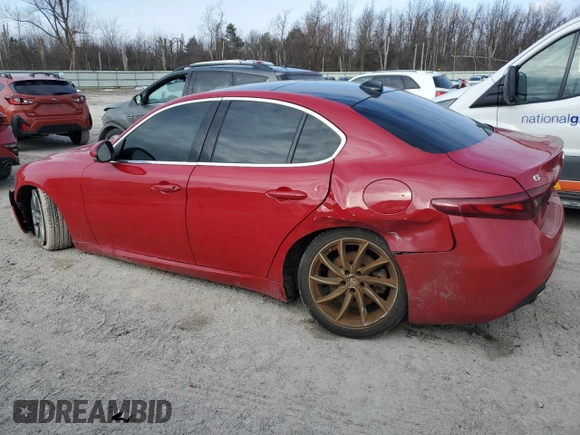 2020 Alfa Romeo Giulia z VIN ZARFANAN0L7626325, wystawiony jako Copart lot #86825494 z przebiegiem 51 174 mil mil oraz Szkoda całkowita • Salvage title. Historia ofert i sprzedaży dostępna na DreamBid. Obrazek 2.