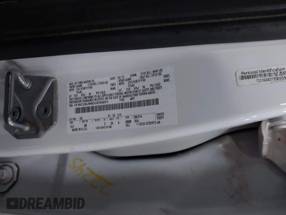 2013 Ford Escape Titanium с VIN 1FMCU9J96DUD54201, выставлен на аукционе IAAI как лот 42075287 с пробегом 147 923 миль миль и . История ставок и продаж доступна на DreamBid. Изображение 9.