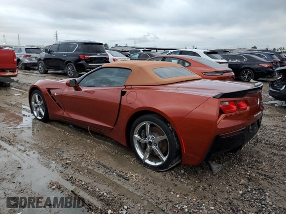 2015 Chevrolet Corvette 3LT with VIN 1G1YF3D73F5124116, listed as a Copart auction lot 43438115 with 0 mi miles and Non Repairable. Bid and sale history available at carsss.com. Image 2.