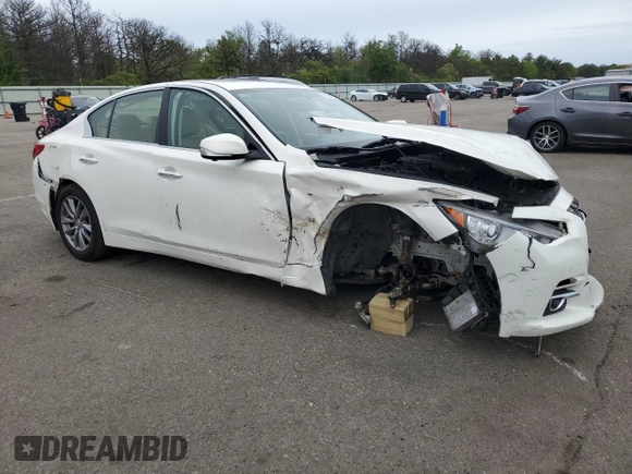 2015 Infiniti Q50 Premium with VIN JN1BV7AR1FM392815, listed as a Copart auction lot 58065645 with 89,233 mi miles and Salvage title. Bid and sale history available at DreamBid. Image 4.