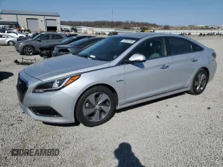 2017 Hyundai Sonata Hybrid Limited with VIN KMHE34L13HA048943, listed as a Copart auction lot 46945185 with 107,678 mi miles and Salvage Title. Bid and sale history available at carsss.com. Image 1.