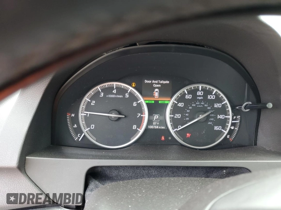 2016 Acura RDX Advance with VIN 5J8TB3H77GL017415, listed as a Copart auction lot 58571325 with 100,784 mi miles and Salvage title. Bid and sale history available at DreamBid. Image 9.