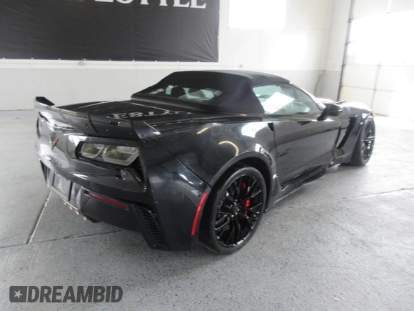 2017 Chevrolet Corvette Z06 3LZ with VIN 1G1YU3D60H5603836, listed as a Copart auction lot 78516134 with 4,594 mi miles and Salvage Title. Bid and sale history available at carsss.com. Image 3.