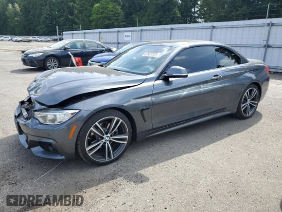 2017 BMW 4 Series 430i z VIN WBA4U7C36H5J55118, wystawiony jako Copart lot #60922325 z przebiegiem 95 393 mil mil oraz Szkoda całkowita • Salvage title. Historia ofert i sprzedaży dostępna na DreamBid. Obrazek 1.