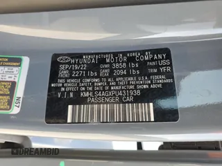2023 Hyundai Elantra SEL with VIN KMHLS4AGXPU431938, listed as a Copart auction lot 52345275 with 31,783 mi miles and Salvage Title. Bid and sale history available at DreamBid. Image 13.