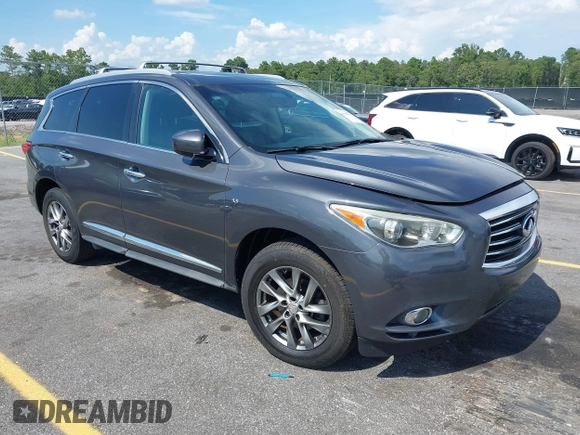 2014 Infiniti QX60 with VIN 5N1AL0MM6EC540477, listed as a IAAI auction lot 42791362 with 143,181 mi miles and . Bid and sale history available at DreamBid. Image 1.
