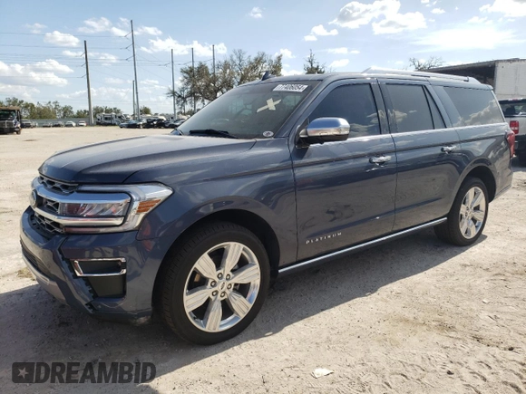 2023 Ford Expedition Max Platinum z VIN 1FMJK1L8XPEA43579, wystawiony jako Copart lot #77406054 z przebiegiem 18 048 mil mil oraz Nie do naprawy • Non repairable. Historia ofert i sprzedaży dostępna na DreamBid. Obrazek 1.