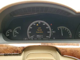 2008 Mercedes-Benz S-Class 5.5L V8 with VIN WDDNG86X88A185673, listed as a Copart auction lot 52859885 with 159,293 mi miles and Salvage Title. Bid and sale history available at carsss.com. Image 9.