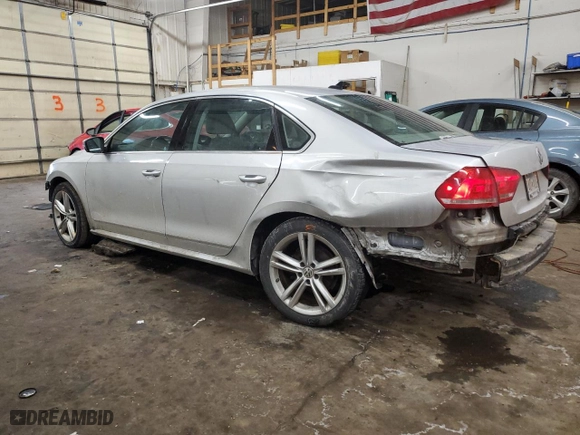 2013 Volkswagen Passat SEL Premium with VIN 1VWCM7A34DC081699, listed as a Copart auction lot 46140225 with 157,853 mi miles and Salvage Title. Bid and sale history available at carsss.com. Image 2.