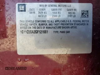 2016 Chevrolet Malibu Limited LT with VIN 1G11C5SA2GF121661, listed as a Copart auction lot 76274614 with 112,947 mi miles and Salvage Title. Bid and sale history available at carsss.com. Image 12.
