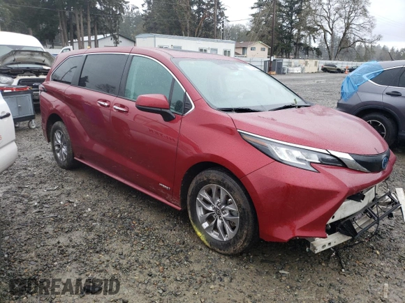 2021 Toyota Sienna XLE with VIN 5TDYSKFC1MS039435, listed as a Copart auction lot 43620405 with 94,107 mi miles and Salvage Title. Bid and sale history available at carsss.com. Image 4.