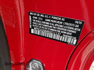 2019 Porsche 718 Boxster z VIN WP0CA2A84KS211137, wystawiony jako Copart lot #74693094 z przebiegiem Nie podano mil oraz Nie do naprawy • Non repairable. Historia ofert i sprzedaży dostępna na DreamBid. Obrazek 13.