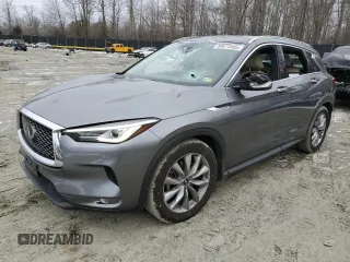 2020 Infiniti QX50 LUXE with VIN 3PCAJ5M35LF101608, listed as a Copart auction lot 88875985 with 88,867 mi miles and Salvage Title. Bid and sale history available at carsss.com. Image 1.