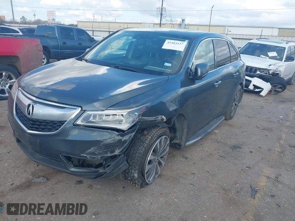 2014 Acura MDX Tech Pkg with VIN 5FRYD3H40EB017646, listed as a IAAI auction lot 41483117 with 123,667 mi miles. Bid and sale history available at carsss.com. Image 17.
