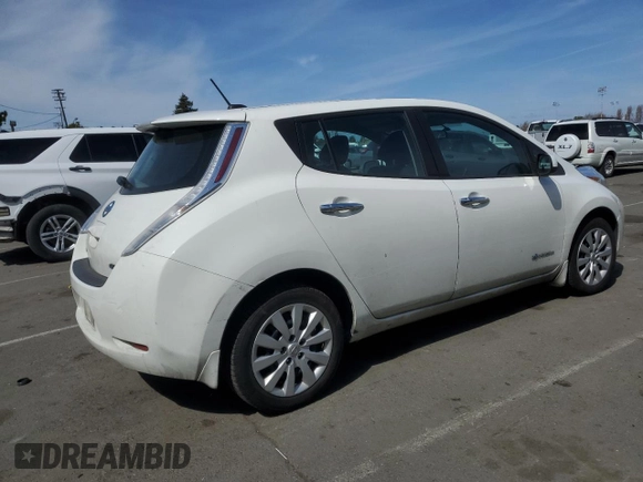 2016 Nissan LEAF SV with VIN 1N4BZ0CPXGC314258, listed as a Copart auction lot 48873795 with 78,806 mi miles and Clean Title. Bid and sale history available at carsss.com. Image 3.